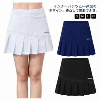 スポーツウェア テニススカート レディース スカート ミニスカート スコート インナーパンツ付き ポケット付き ゴルフウェア ランニングスカート バドミントン ヨガ ゴルフ トレーニング フィ