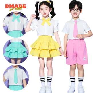 キッズダンス衣装 セットアップ 女の子 男の子 キッズ ガールズ ダンス衣装 ファッション ダンスウェア 応援団 ステージ衣装 演出服 練習着 チアガール おしゃれ 普段着 スカート シャツ 子供服