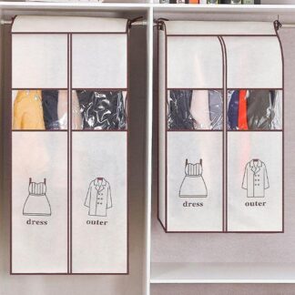 衣装カバー 洋服カバー まとめてタイプ ホコリ防止 衣類収納 取り付け簡単 衣類カバー ウエアカバー 収納カバー 防湿 防虫 汚れ防止 型崩れ防止