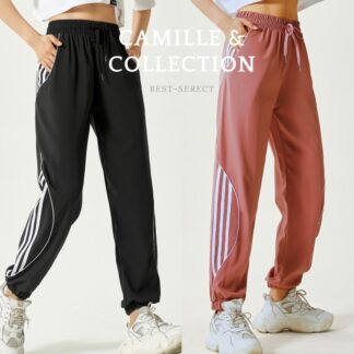 ラインパンツ レディース ブラック ピンク 黒 ライン入りパンツ スポーツパンツ サイドラインパンツ ジムパンツ ジョガーパンツ スウェットパンツ ラインパンツレディース ヨガパンツレデ