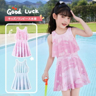 2点セット 子供水着 キッズ水着 ワンピース水着 女の子 かわいい こども ジュニア セパレート型 スイムウエア スイミング ショートパンツ付き 小学生 中学生 高校生子 幼稚園