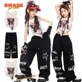 キッズダンス衣装 チアダンス 子供服 ダンス衣装 チアガール ジャズダンス おしゃれ ダンスウェア 女の子 セットアップ 応援団 ヒップホップ キッズ 子供 韓国風 jazz ガールズ ステージ衣装