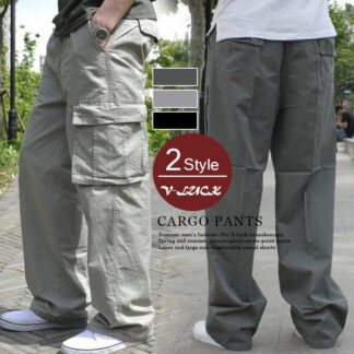 カーゴパンツ メンズ 大きいサイズ ゆったり 作業服 薄手 ボトムス 太め カジュアル ミリタリーパンツ 春 夏物 ズボン