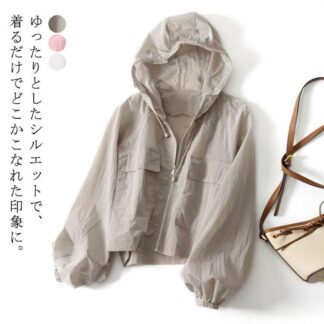 シアーブルゾン UVパーカー フード付き レディース UVカット 透ける 春 薄手 春夏 おしゃれ ショート 夏 透け感アウター uvカット アウター