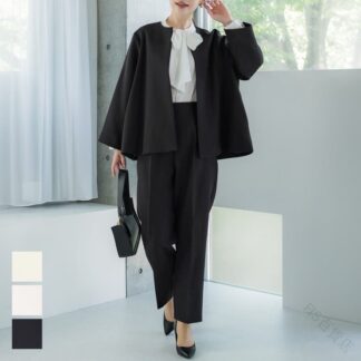 レディース ダブルクロスセットアップスーツ 2ピース フォーマル ビジネス 結婚式 就活に最適な上品で高品質なスーツセットアップ オフィス用