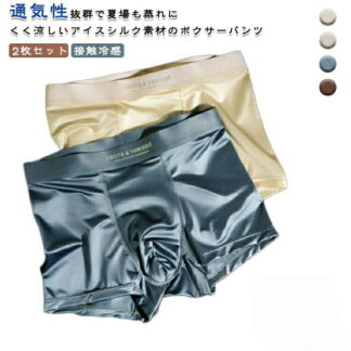 涼しい 夏用 汗 パンツ下着 接触冷感 べたつかない 2枚セット メンズ 下着 ボクサーブリーフ 肌着 吸水速乾 汗染み防止｜着回ししやすく普段使いに便利 メッシュ
