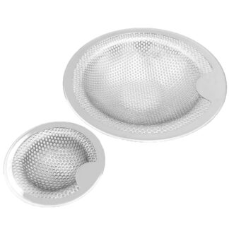 排水口 ゴミ受け ユニットバス用 洗面器排水口用 SとL 2個セット パンチング ステンレス 抗菌 お風呂 排水口サイズ：80-101mm、35-48mm ヘアキャッチャー
