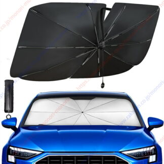 ベンツCLSクラス適用 車サンシェード 傘型 車用パラソル プルリング傘のハンドル 引っ張るタイプ 中棒無し 遮光遮熱 UVカット 車中泊 プライバシー保護 日除け 取付簡単 収納便利 暑さ対策車