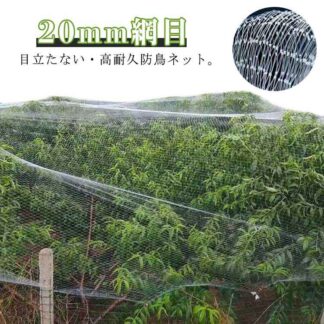 防鳥ネット 防鳥網 ナイロン 透明網 2×30m 3×20m ベランダ 鳥よけネット カラス避け 鳩避け 鳥避け 猫脱走防止 野良猫侵入防止 菜園鳥よけ 果樹園鳥よけ網 頑丈 農作物 田畑 果