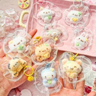最新 スクイーズ アイスクリーム動物 ふわふわ うさぎ ネコ クマ クリーム 袋のまま 柔らかい もちとろ 水感 ねっとり 触り心地 かわいい ストレス解消 シリコン 大福 SNS