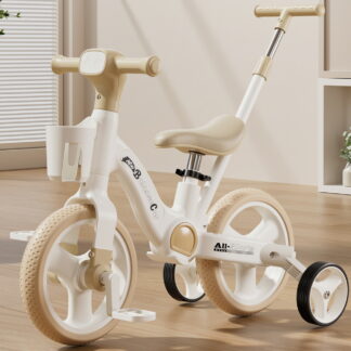 子供用 バランスバイク 三輪車 ペダル 付き 多機能 2WAY 3WAY 乗用 自転車 推し棒 ハンドル 付け替え 可能 滑行 練習 安定 構造 発泡 タイヤ 静音 室内 室外 幼児 1歳 2歳