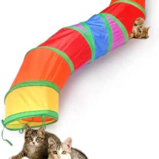 猫トンネル S型 猫おもちゃ ネコ用品 水洗い可能 折りたたみ式 収納便利 キャットトンネル 長いネコトンネル 猫遊び 運動不足対策 ペット玩具 ペット用品 ストレス発散