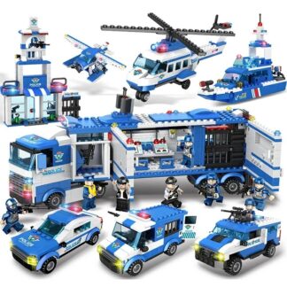 飛行機 車 セット 警察おもちゃ 8in1 ブロック ヘリコプター レ ビルディングブロック ブロックおもちゃ 積み木 おもちゃ シティポリス