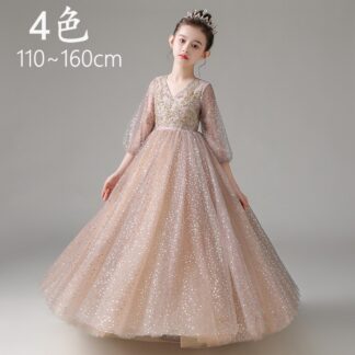 子供ドレス 発表会 160cm キッズ ロングドレス フォーマル ワンピース 結婚式 子供ワンピース 演奏会 可愛い おしゃれ 卒業式 入園式 110cm 120cm 1 ガールズ