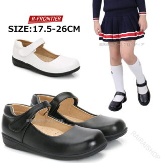 入学式 女の子 靴 ローファー キッズ 学生 17.5 18 19 20 21 22 23 24 25 26 ホワイト ベルクロ マジックテープ フォーマルシューズ
