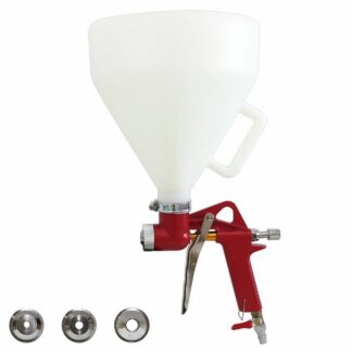 建築塗装用 リシンガン 5L エアー スプレー ガン 重力式 3種類 ノズル付 建築 塗料 塗装 モルタル 5リットル 吹付 吹付け