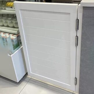 カフェドアーズ スイングドア ホワイト シングル ドア、ステンレス鋼の蝶番が付いているカスタマイズ可能な無垢材のカフェ ド スイング