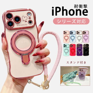 iPhone 17 ケース iPhone17Pro 16 16E ProMax Plus ウェーブ 滑り止め リング付き MagSafe 耐衝撃 ストラップ