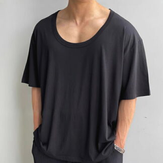 接触冷感tシャツ メンズ 夏 tシャツ アイスシルクtシャツ カットソー 半袖tシャツ Uネック 半袖 トップス シンプル 無地 カジュアル おしゃれ きれいめ ファッション かっこいい