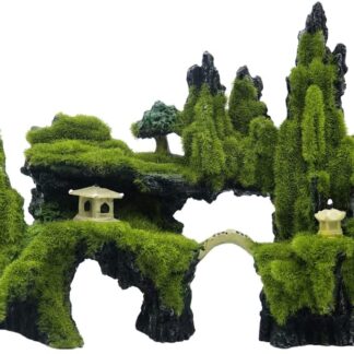 アクアリウム 水槽 オブジェ 岩 山 苔 灯篭 隠れ家 シェルター おしゃれ 置物 オーナメント 父の日 模型