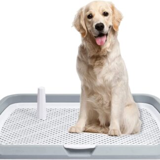 ペットトイレ 65X50CM 大型犬トイレ トレー ワイド 犬用トイレ マーキングポール付きトイレ しつけトレー 犬トイレトレー フチ付き トレーニング 躾 メッシュ しつけるウォールトレー しつけ