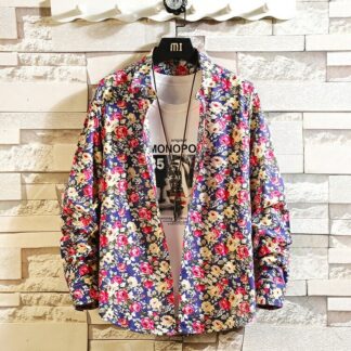 総柄 アロハシャツ メンズ 長袖シャツ カジュアルシャツ シャツ 花柄シャツ ハワイアン トップス カジュアル リゾート おしゃれ ゆったり ストリート 旅行 秋服 父の日 ファッショ 春物