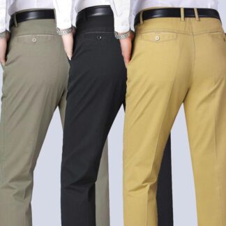 カジュアルパンツ メンズ 男性用 ズボン コットン 綿100% ストレート レギュラー ビジネス 普段使い ミドルウエスト ウエストベルト付き 無地 春秋 厚手 薄手 グレー カーキ ベージ