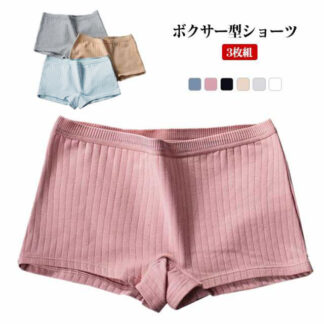 3枚組 レディース 下着 肌着 スパッツ ショーツ インナーパンツ 綿 ストレッチ ショートパンツ