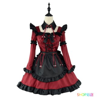 コスチューム一式 メイド服 コスプレ 衣装 セット 仮装 女装 フリル ロリータ かわいい レディース メンズ コスチューム ゴスロリ カフェ イベント ハロウィン メイド コス 男ウケ セクシ
