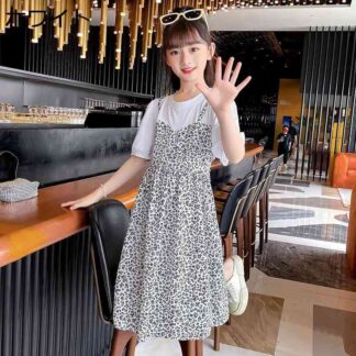 子供 女の子 ワンピース チュール ドッワンピース キッズ ガールズ 半袖 パフスリーブ 総柄 膝丈 Ａライン 普段着 カジュアル 夏 春夏 お出かけ 発表会 入学式 通学 可愛い 上品 清楚 通園