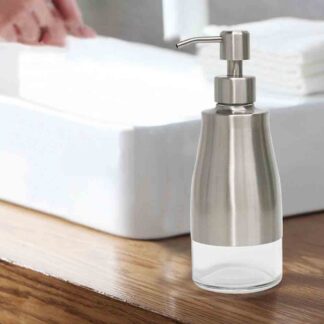 詰め替え用キッチンディスペンサー ハンドソープディスペンサー 洗剤ボトル シャンプデイスペンサー 350ml 手動 押しタイプ ポンプ式 手洗い 詰め替え オシャレ 台所 キッ