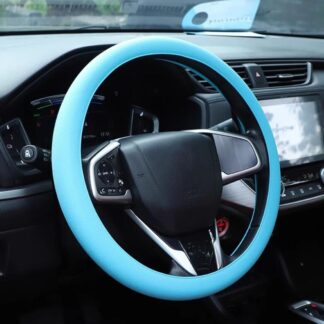 ハンドルカバー 車 ステアリング カスタム グリップ シリコン 簡単装着 カー用品 軽自動車 丸型 D型 おしゃれ 普通車