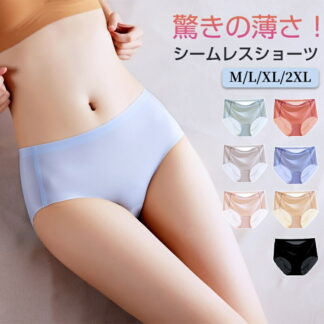 2点セット ショーツ レディース シームレス 下着 シームレスシ パンツ ヒップハンガー シンプル 薄手