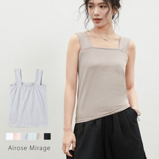 ブラ紐隠し タンクトップ｜スクエアネック 美シルエット キャミソール インナー 伸縮性抜群 きれいめ レディース 2025 アイローズ カジュアル