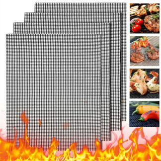 バーベキュー 網 焼き網 グリルマット くっつかない網 バーベキューメッシュマット 繰り返す利用 BBQマット 焼き肉シート 超耐熱260℃ 耐高温 焦げ付き防止 BBQシート オーブン レ