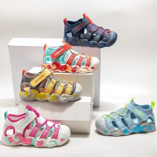 サンダル ビーチサンダル キッズ シューズ 子供 つま先保護 マジックテープ アウトドア スポーツ 男の子 女の子 スポーツサンダル アウトドアシューズ ウォーター 滑り止め 軽量 水 通気