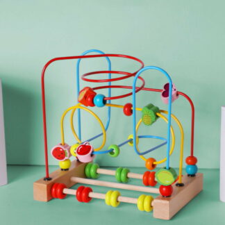 子供おもちゃ 木製 積み木 モンテッソーリおもちゃ ルーピング ビーズコースター 動物 知育玩具 指先訓練 キッズ ギアリンケージ キッズおもちゃ 対象年齢：6 歳以上 知育ボックス
