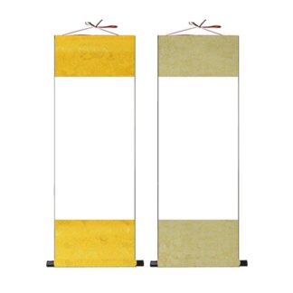 2本セット 75*32cm 掛け軸 白紙 縦 画仙紙 半紙 書道 習字 水墨画 中華画 色紙 書き初め 和紙 展示 展覧会 父の日 装丁済