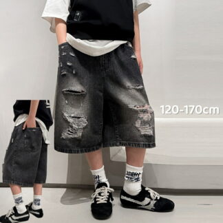 キッズ 半ズボン 男の子 デニムハーフパンツ ダンス服 デニム ジュニア 子供服 ハーフパンツ ショートパンツ 通学 小学生 中学生 韓国子供服 夏 120cm 高校生