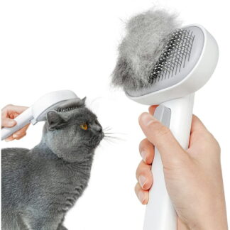 ペット用ブラシ ワンプッシュ式 ブラッシングブラシ 猫ブラシ 犬用ブラシ スリッカーブラシ 抜け毛取りクリーナ ー 痛くない 丸洗い可能 皮膚に優しい 中毛 長毛 種向け 犬猫通用