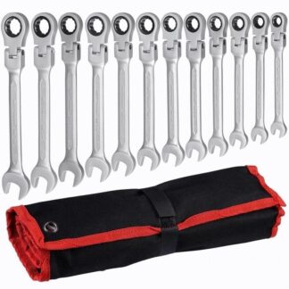 首ふり ラチェット メガネレンチ 12本セット 819mm 工具 ソケット スナップオン スパナ ボルト KTC