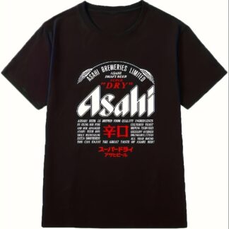 コットン100％、ブラックカジュアルグラフィックティー、日本語プリント付き、半袖、リラックスフィット、カジュアルな服装やギフトに最適、リラックスフィットティー｜和風シャツ｜カジュアルデザイン -