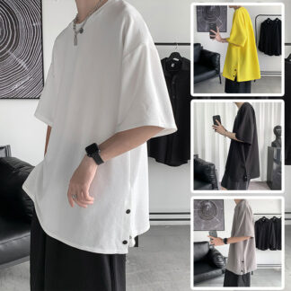 メンズ tシャツ 半袖 夏服 トップス かっこいい 大人 通学 通勤 大きいサイズ ゆったり 涼しい 重ね着風 シンプル オシャレ 軽い 柔らかい 快適 サマー カジュアル 韓国フ ストリート