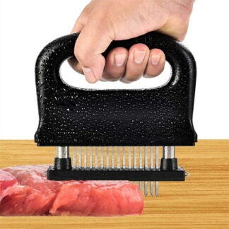 肉筋切り器 ミートテンダライザー 48本刃仕様 ジャカード 保護カバー付き キッチン 肉刺し ステンレス製 肉たたき 錆びにくい ステーキ かつどん お肉を柔らかく