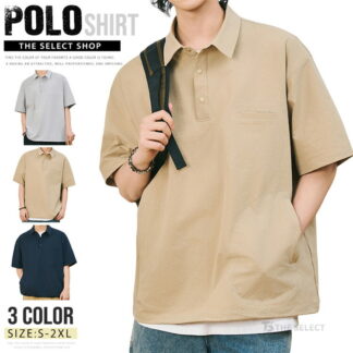 ポロシャツ 半袖 メンズ ポロ 夏 夏服 大きいサイズ オーバーサイズ ビッグシルエット ビッグポロシャツ POLO トップス ゆったり poloシャツ メンズポロ オフィス ゴルフ スポー