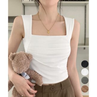 カップ付き タンクトップ スクエアネック爆買おしゃれ かわいい 新作キャミソール 可愛い