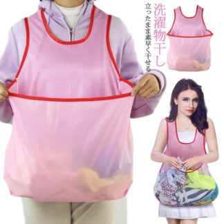 洗濯エプロン ランドリーエプロン 洗濯用 エプロン 洗濯物干し 便利グッズ 家事 時短 ベランダ ランドリールーム 立ったまま 膝 腰 丈夫
