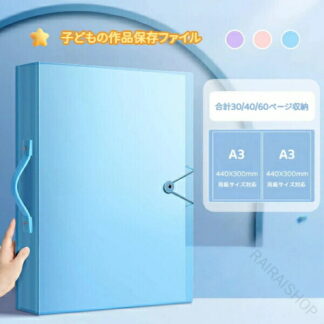 子ども の 作品 収納 ファイル A3 8K サイズ アート ポートフォリオ 30 ポケット 40 60 選べる ハンドル 付き 賞状 整理 卒園 入学 絵 保存 ファイ 準備