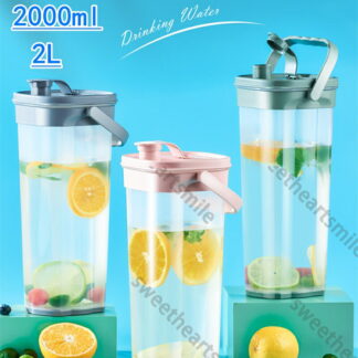 冷水筒 ピッチャー ドアポケットにぴったり 冷水ポット 2リットル 麦茶ポット 2L 水差し 麦茶 耐熱 プラスチック ポット 熱湯 おしゃれ ジャグ 広口 冷茶 ウォ 洗いやすい