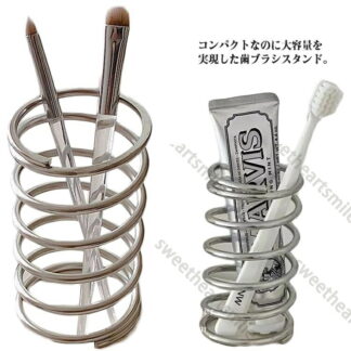 歯磨き粉ホルダー 歯ブラシ立て ラウンド 歯ブラシ入れ 歯ブラシ差し ステンレス 歯磨き粉収納 ブラシ入れ 衛生的 清潔 スタンド ホルダー 立て 入れ 歯ブラシ 歯間ブラシ 歯磨き粉 収納